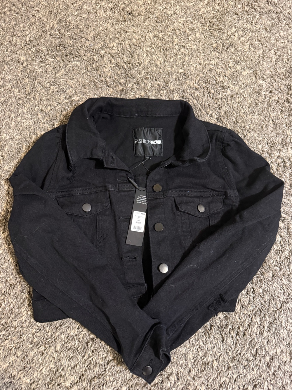 Fashion Nova Black Women's Denim Jacket